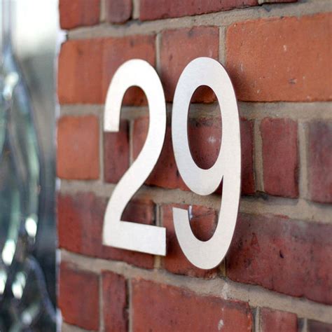 large stainless steel house numbers